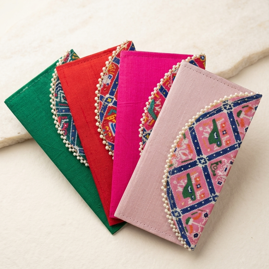 premium silk patola shagun envelope