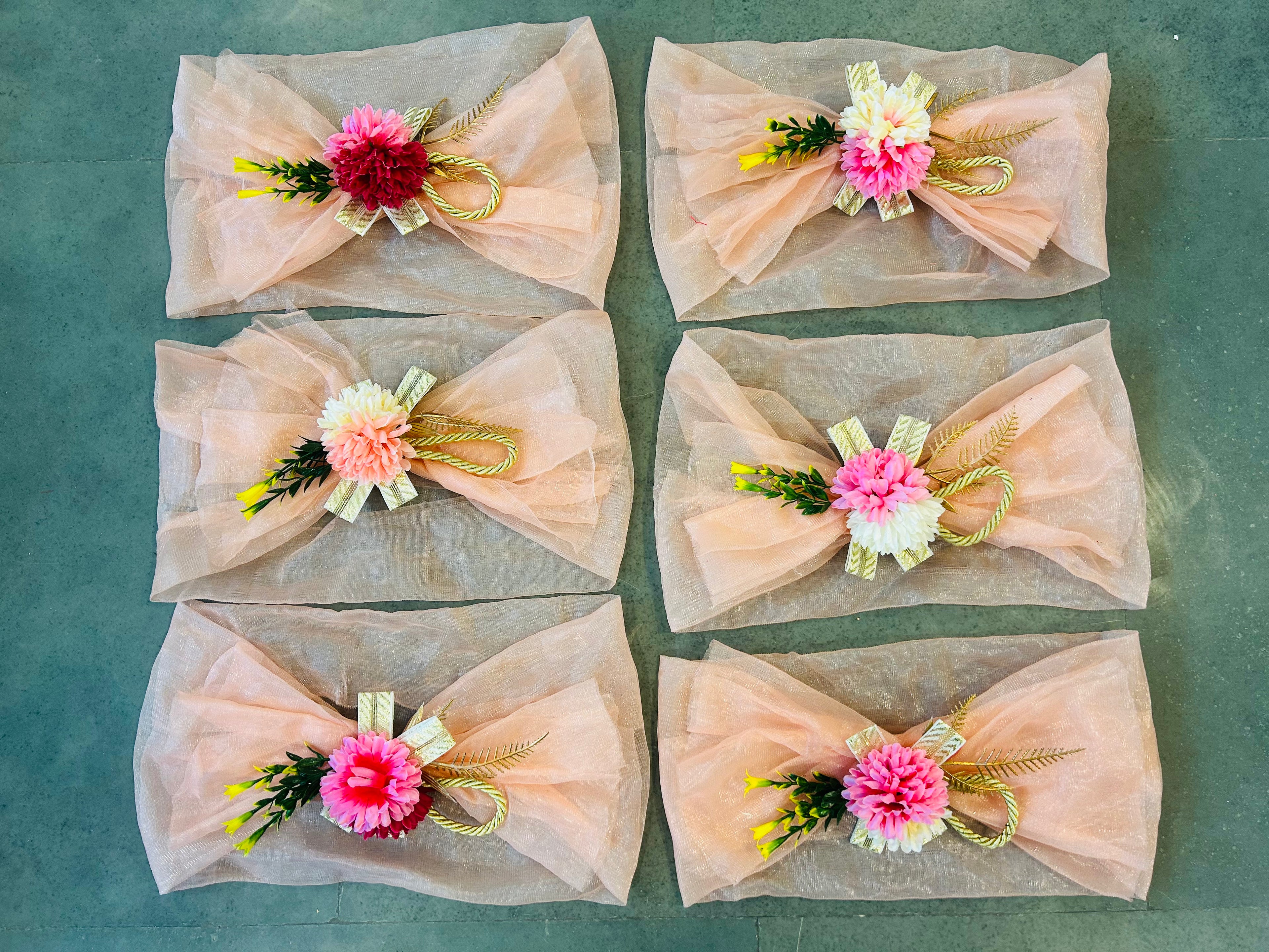 Wedding trousseau tray cover for saree and suit packing