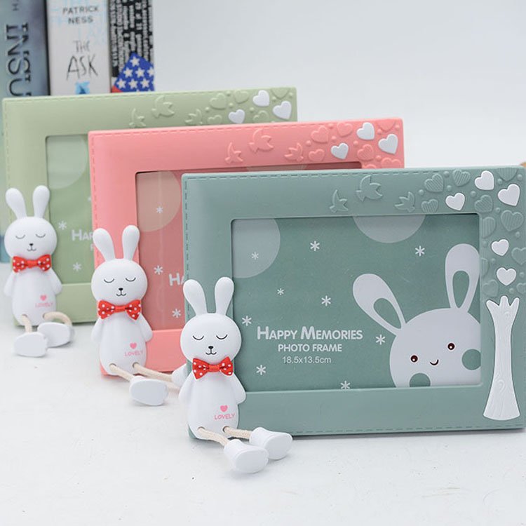 Cute rabbit-themed photo frame for kids, perfect for return gifts, baby showers, and birthdays.