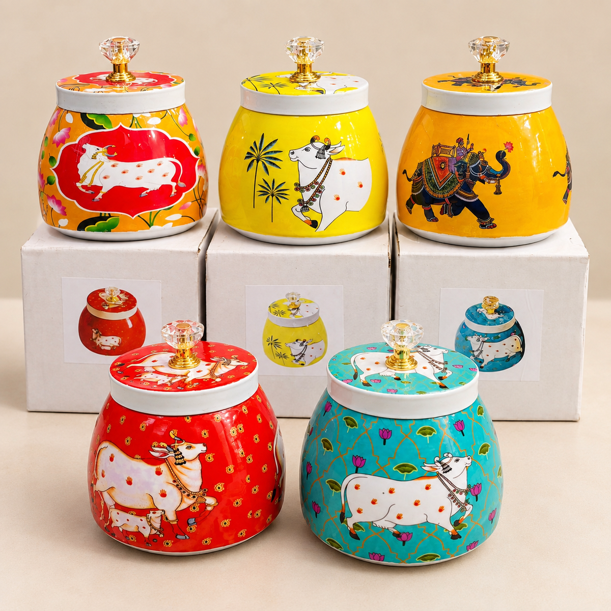 Pichwai dry fruit box for Diwali gifting