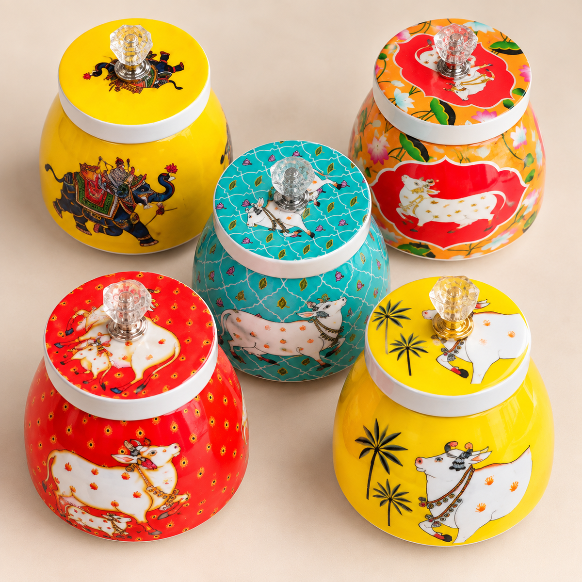 Pichwai print box for 250gm dry fruits