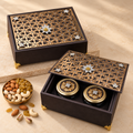 Premium Two Jar Dry Fruit Gift Box with Acrylic Top by Wrap Shap