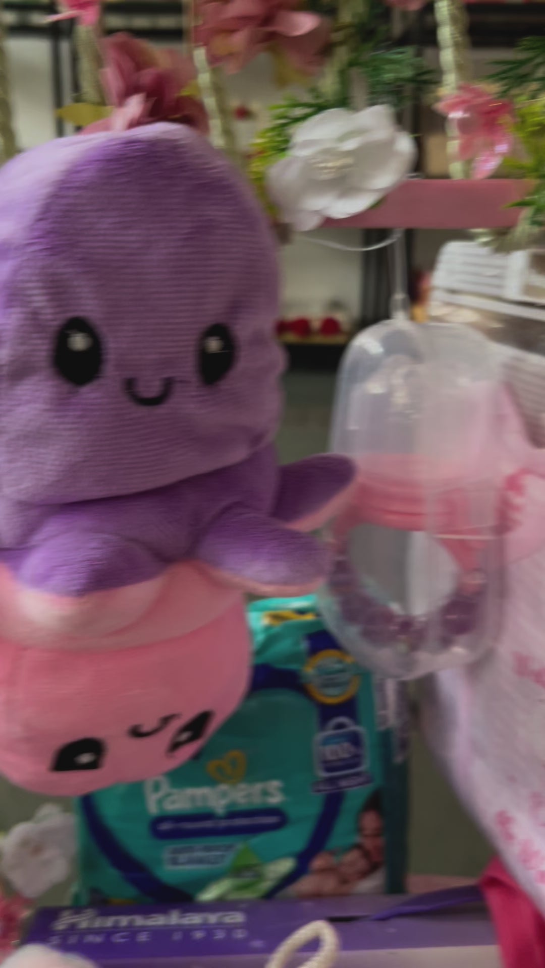 Luxury Newborn Gift Hamper for Baby Girl - Floral Decorated Wardrobe Basket