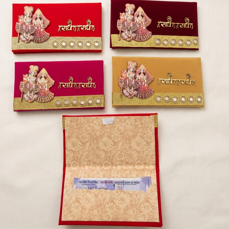 premium radhey radhey shagun envelope