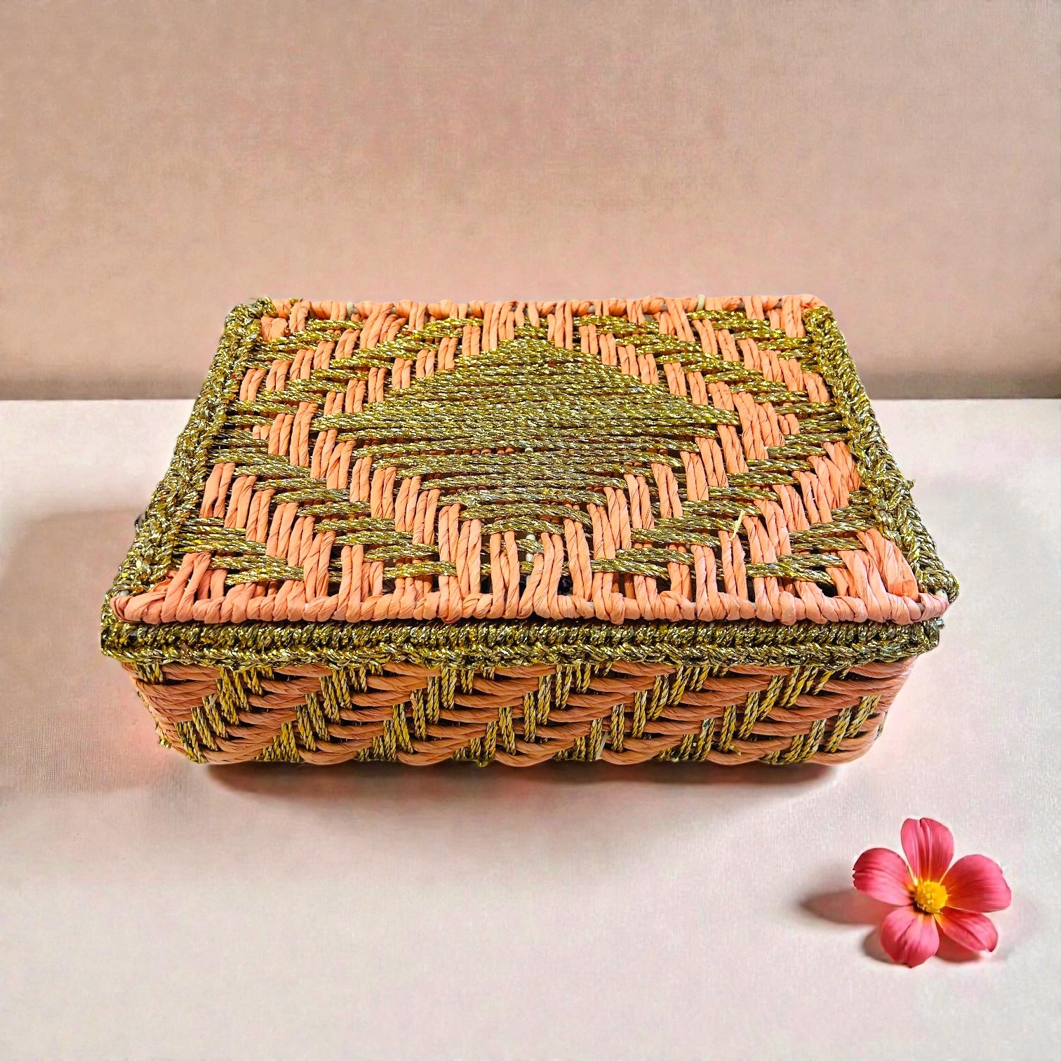 Wedding invitation gift box with Ganesh statue, aroma gifts, Raffaello chocolates and dry fruits