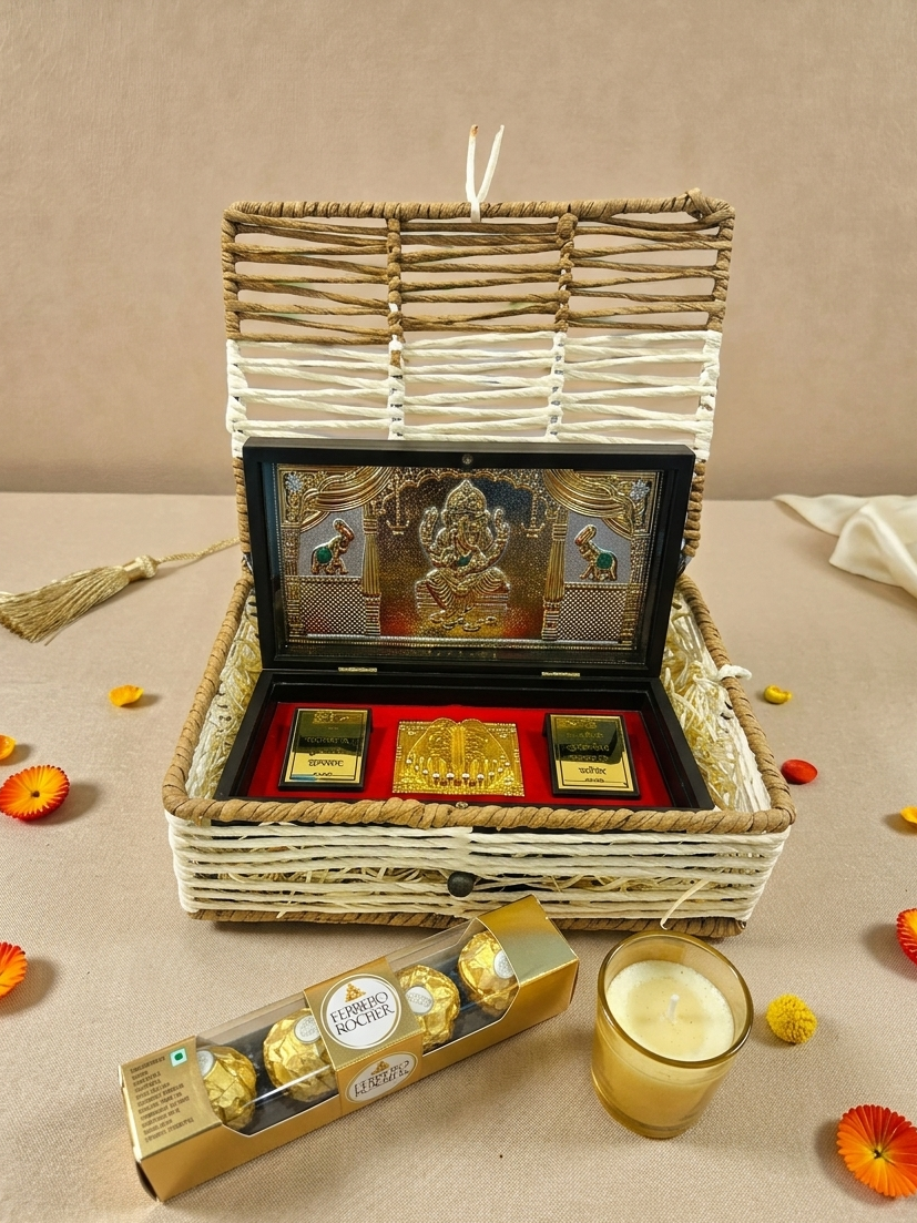 Premium wedding return gift hamper with Ganpati Ji