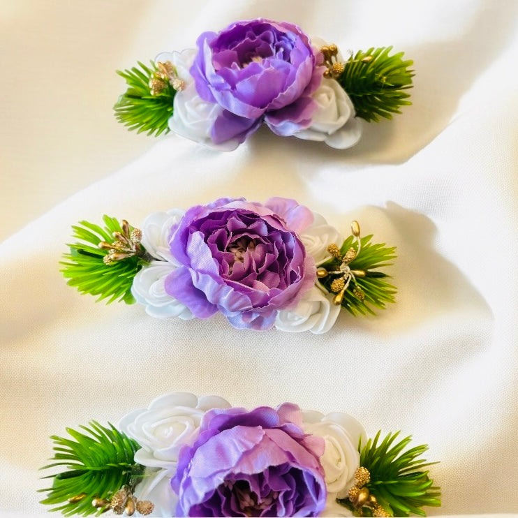 Artificial Peony Flower Bunch with Side Flowers & Embellishments – Assorted Colors for Gift Packing, Trousseau, Festive Decor & Craft Use by Wrap Shap