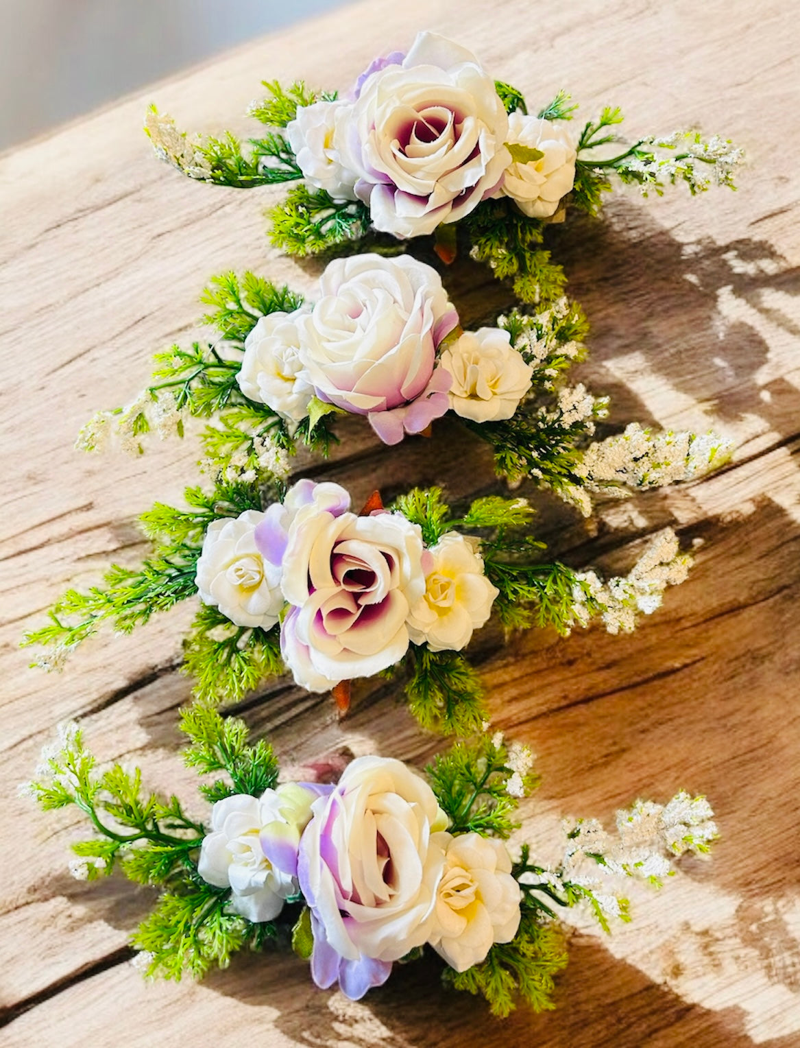 Wrap Shap Artificial Rose Flower Bunch – Big rose with two side flowers and embellishments in assorted colors, ideal for wedding packing, gifts, and décor