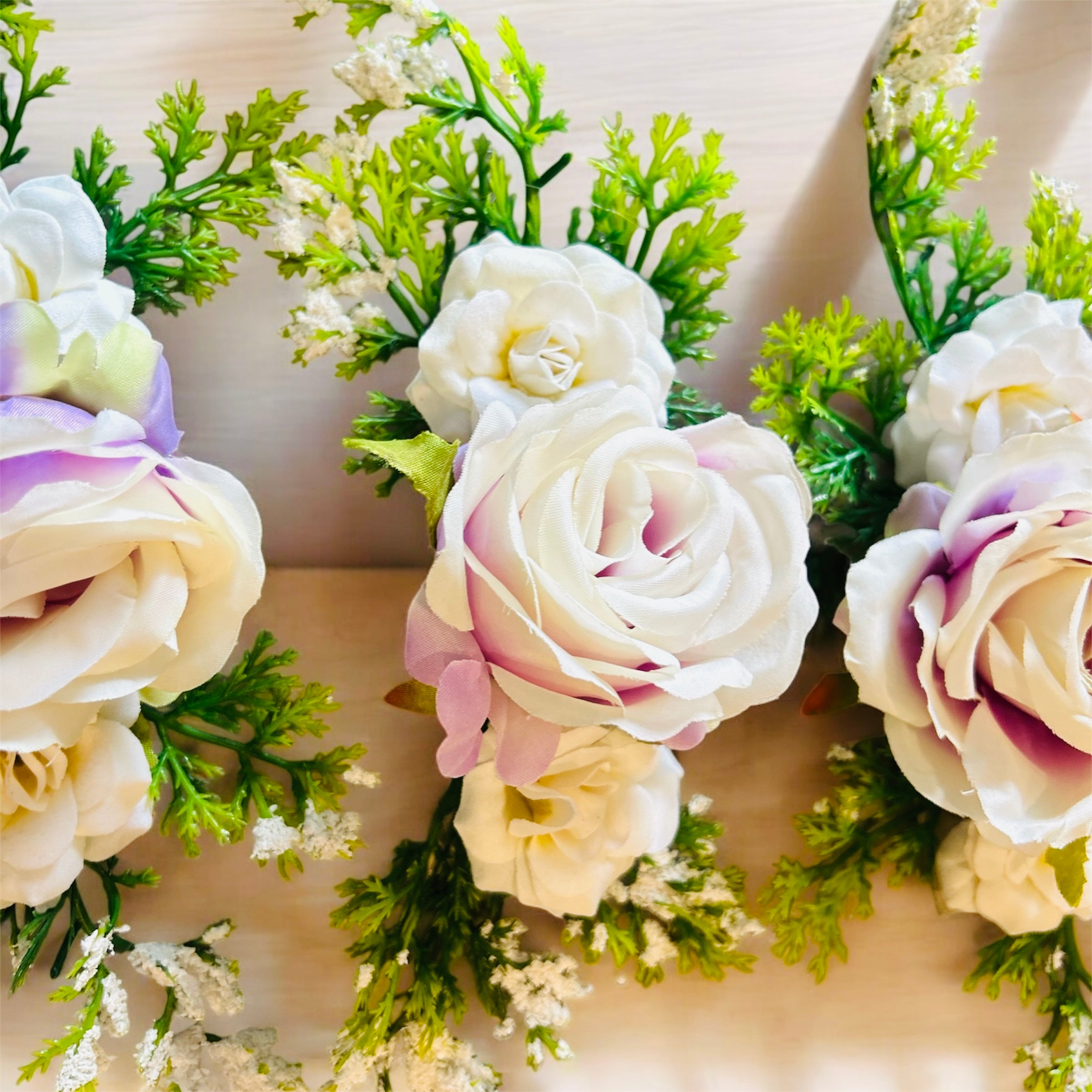 Artificial Rose Flower Bunch with Side Flowers & Embellishments – Assorted Colors for Gift Packing, Trousseau, Festive Decor & Craft Use by Wrap Shap