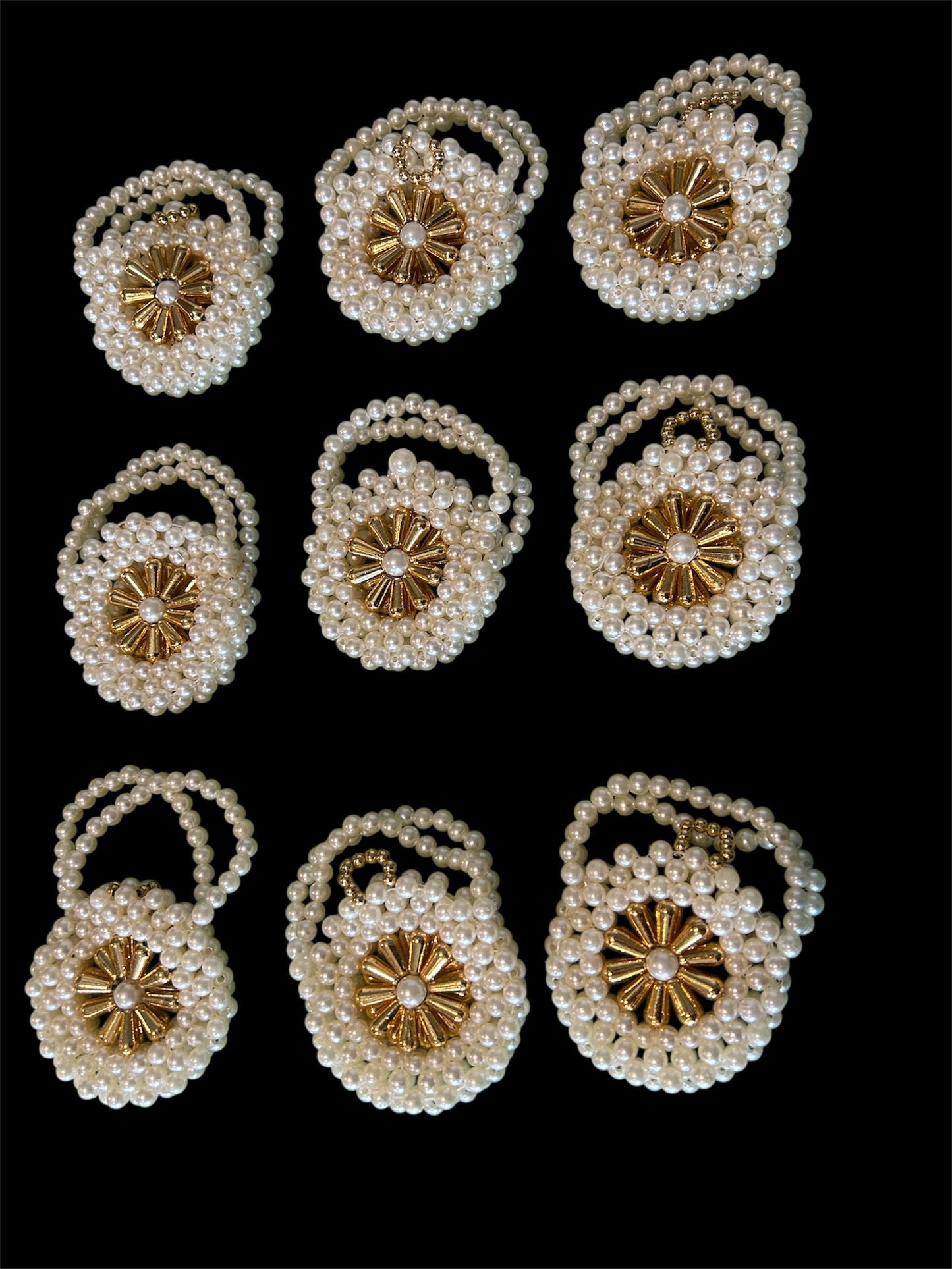 Small round pearl gifting bag in assorted colors, ideal for gold coins, silver coins, ginni, jewellery and return favours by Wrap Shap