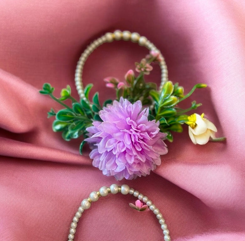 Single Artificial Carnation Flower Bunch with Pearl Ring – Assorted Colors for Gift Packing, Trousseau, Cakes & Decoration by Wrap Shap