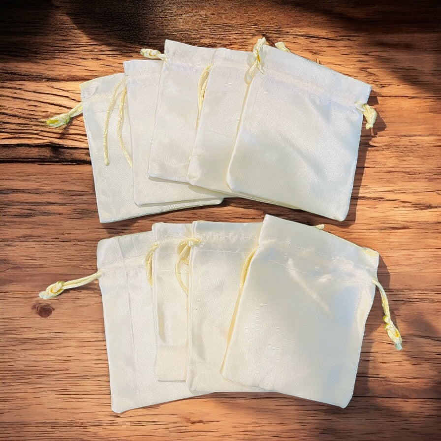 Wrap Shap small satin potli bag 4x5 inches in assorted colors, ideal for dry fruits, coins, return gifting, and pooja use