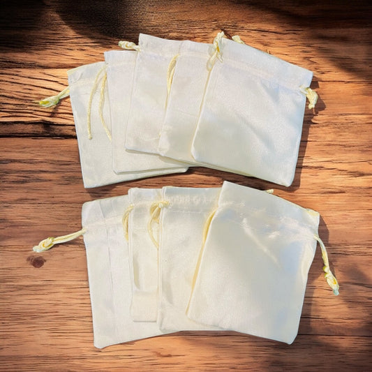 Wrap Shap small satin potli bag 4x5 inches in assorted colors, ideal for dry fruits, coins, return gifting, and pooja use