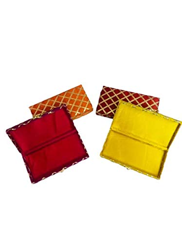 Luxurious Cross Gota Cloth Cash & Gaddi Gift Box - Mixed Colors