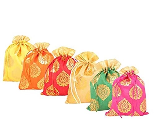 Elegant Paan Print Potli Batwa Bags – Perfect for Return Favors and Gifting Dry Fruits