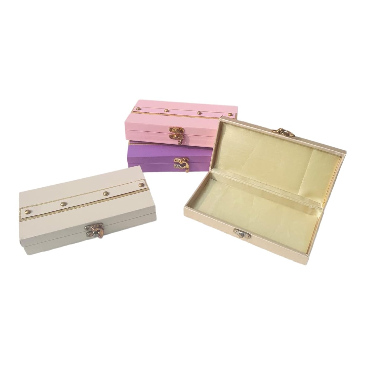 Sophisticated MDF Leatherette Cash & Gaddi Gift Box - Mixed Colors