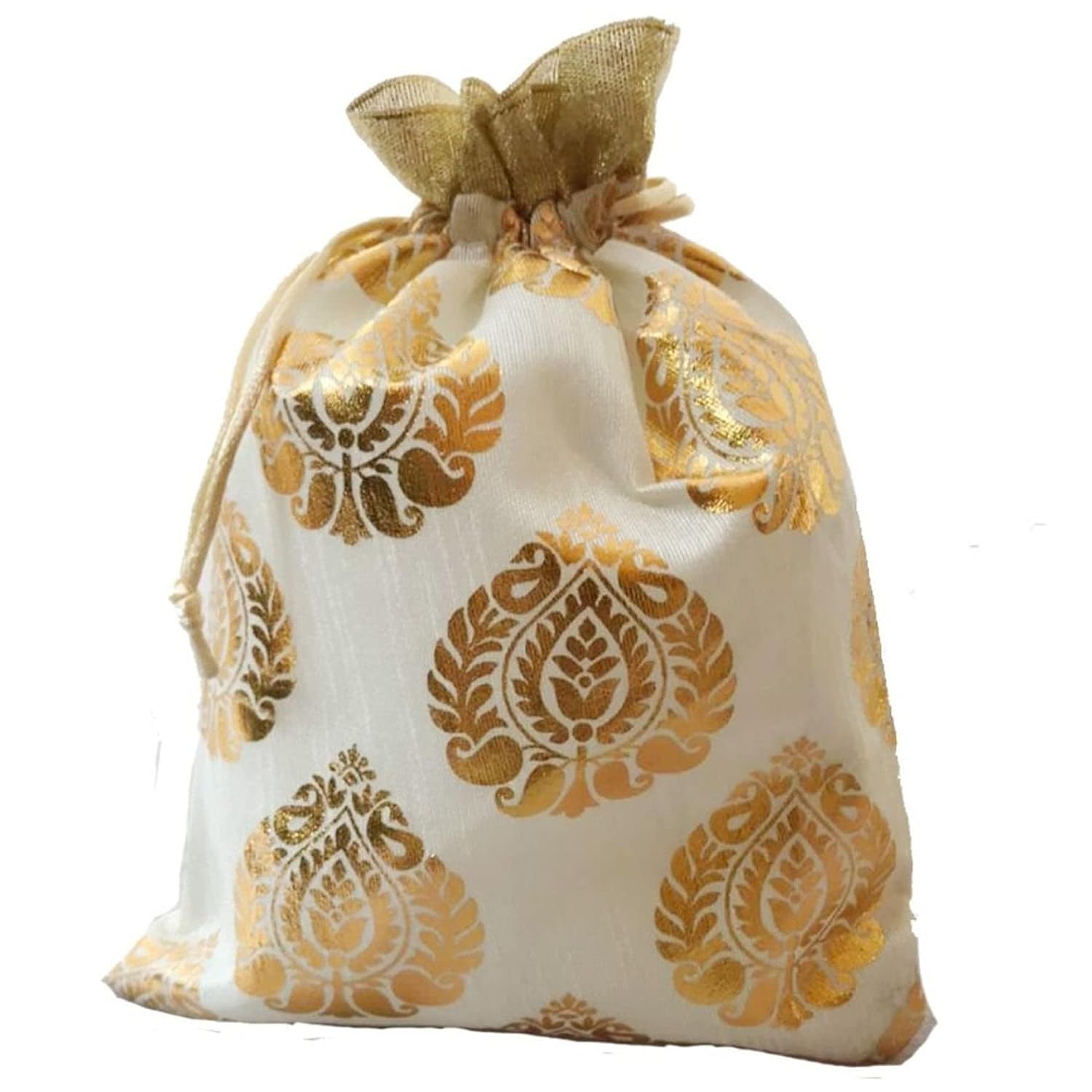 Elegant Paan Print Potli Batwa Bags – Perfect for Return Favors and Gifting Dry Fruits