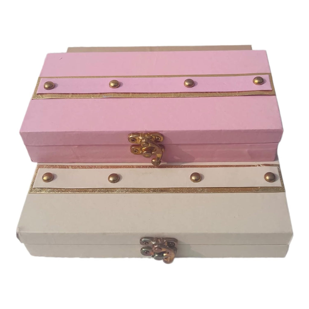Sophisticated MDF Leatherette Cash & Gaddi Gift Box - Mixed Colors