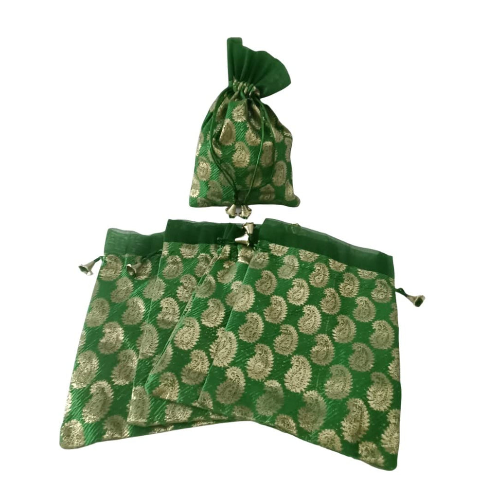 Paisley Print Brocade Potli Batwa Bags