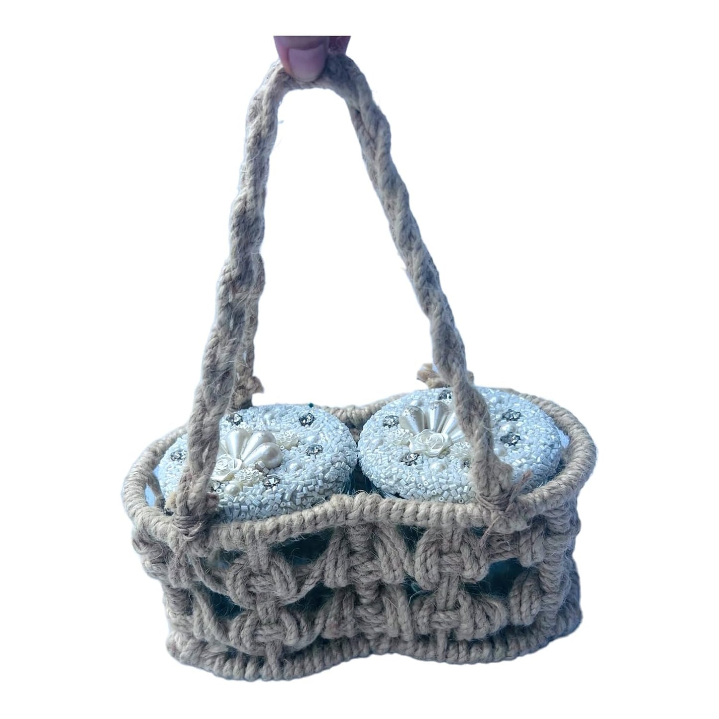 Jute Dry Fruit Gifting Basket - 2 Jar