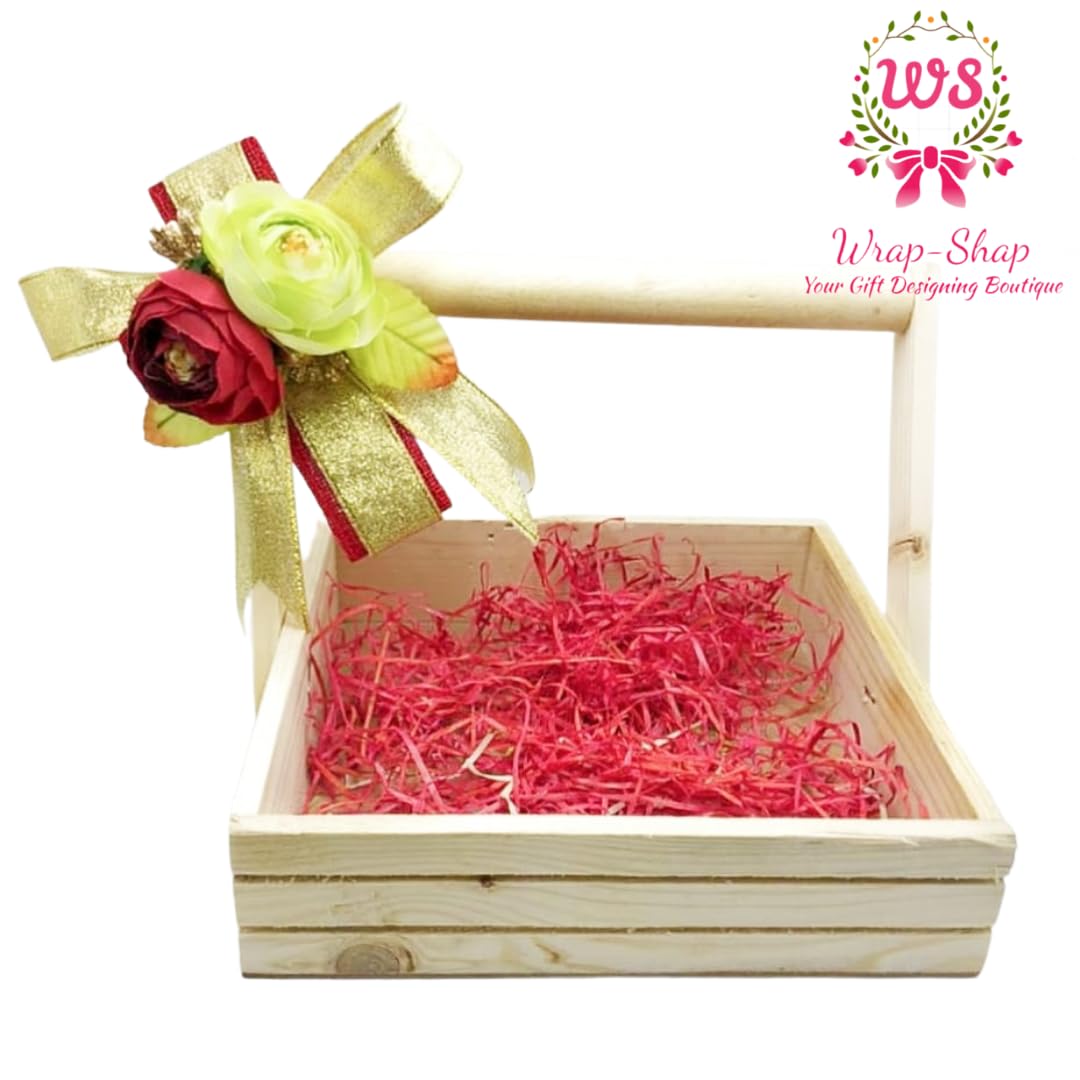 Elegant Pinewood Basket Set - Perfect for Hampers, Gifting, and Festive Occasions