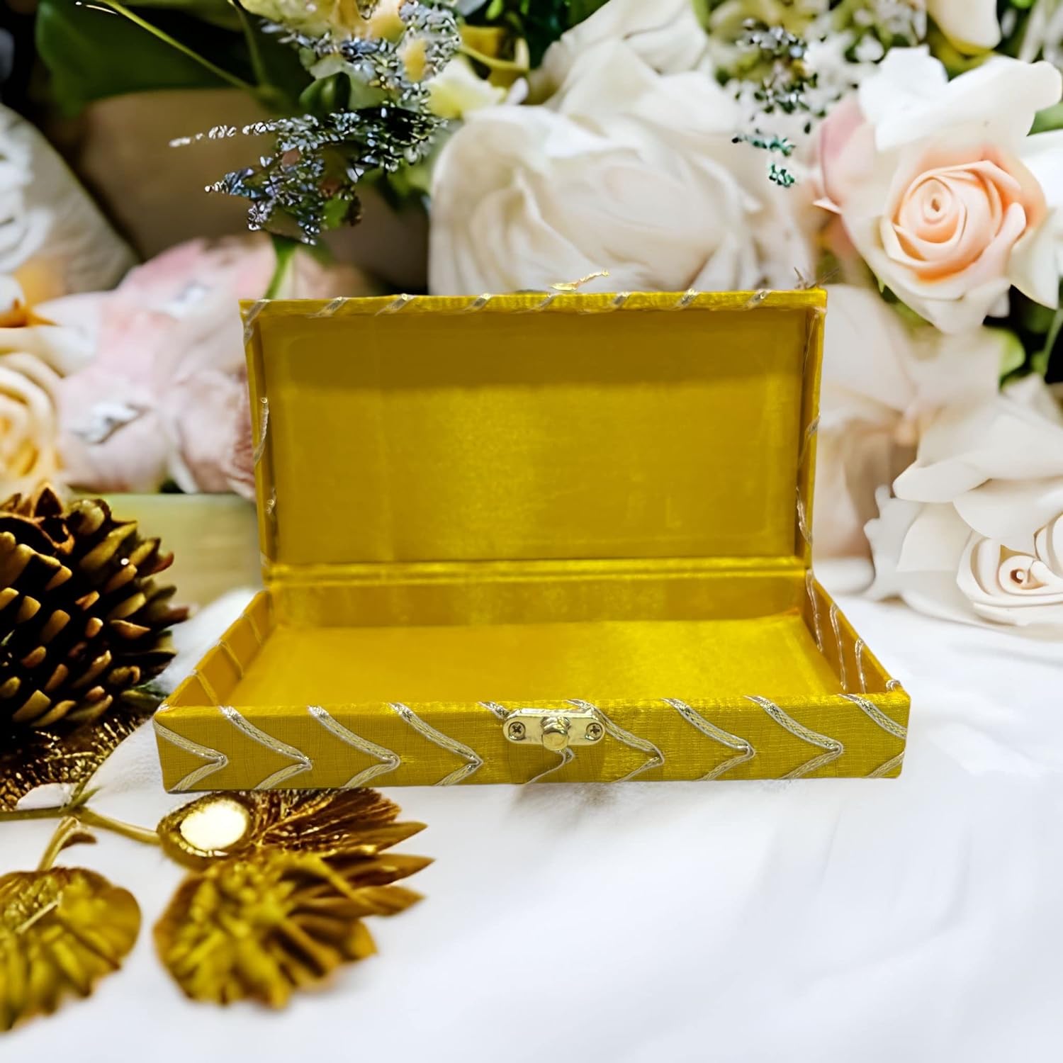 New Leheriya Gota Print Cash or Gaddi Gift Box - Mixed Colors