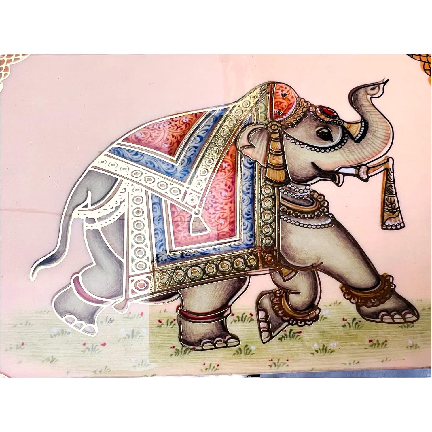 Elephant Wooden Dry Fruit Box with Jars