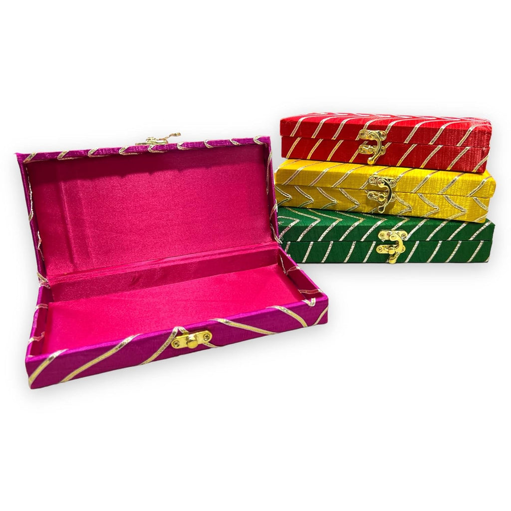 New Leheriya Gota Print Cash or Gaddi Gift Box - Mixed Colors