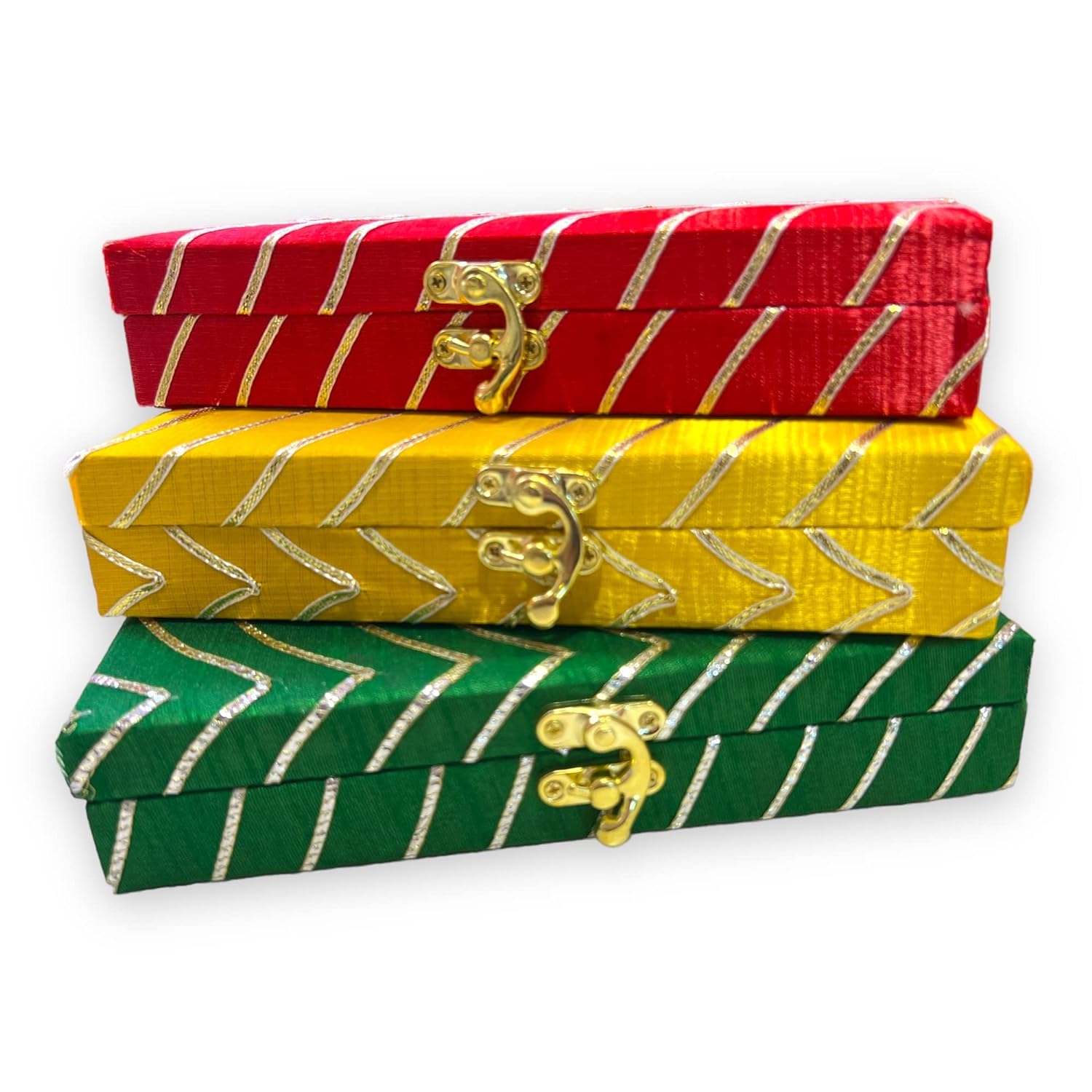 New Leheriya Gota Print Cash or Gaddi Gift Box - Mixed Colors