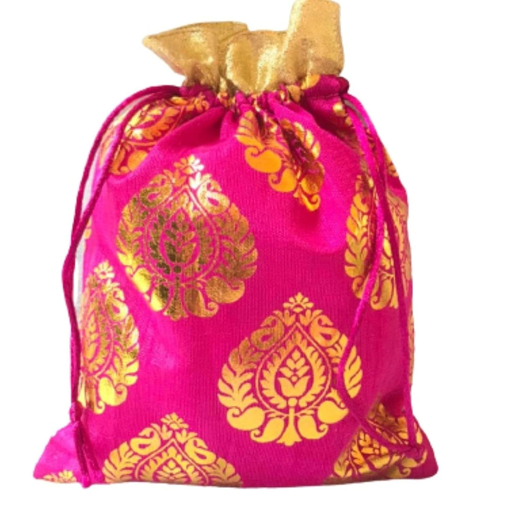 Elegant Paan Print Potli Batwa Bags – Perfect for Return Favors and Gifting Dry Fruits