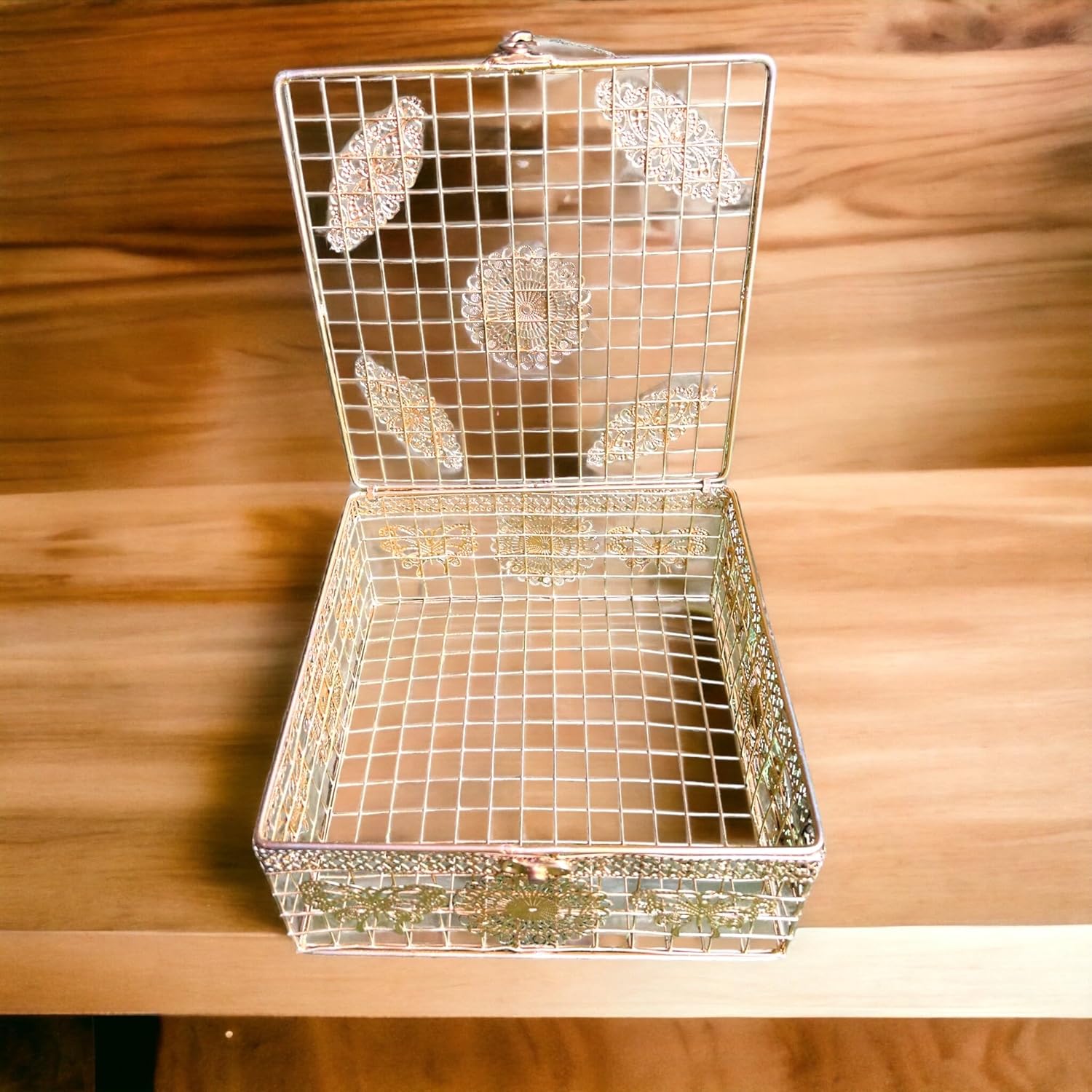 Golden Metal Butterfly Design Gift Box