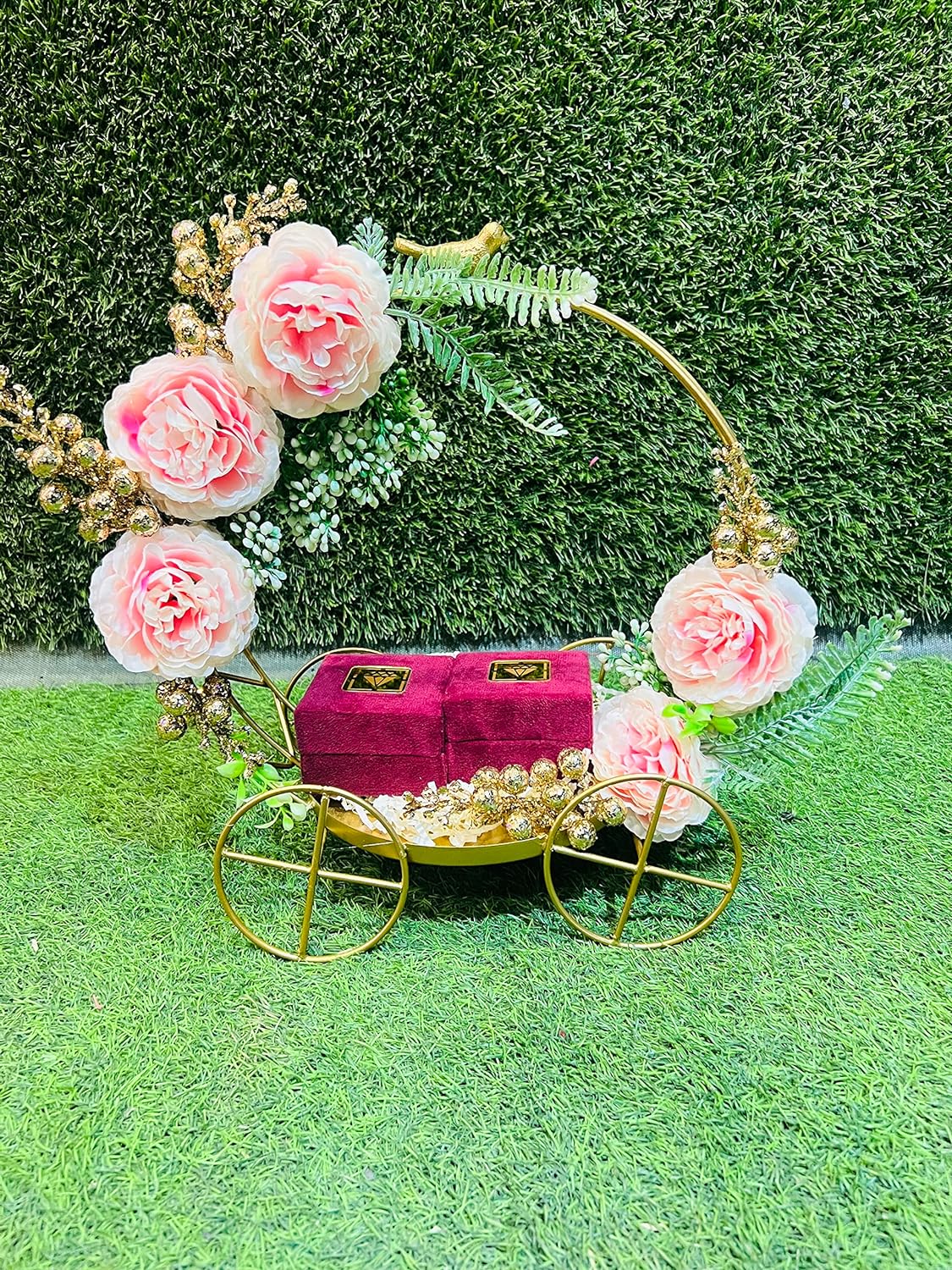 Elegant Metal Carriage Buggy for Gift Presentations - Perfect for Engagements, Birthdays, Diwali, Weddings, and More!