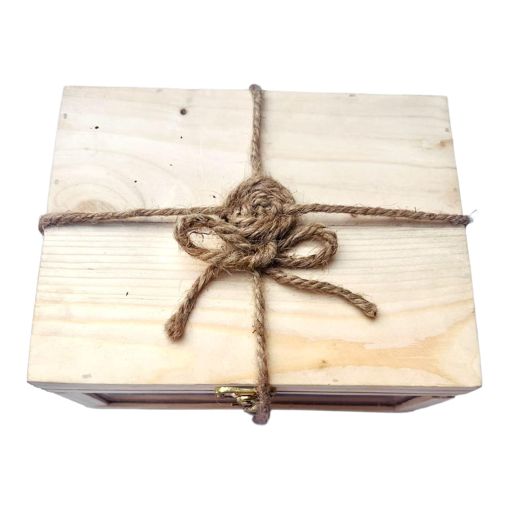 Wooden return gift box for baby shower, baby announcement and wedding favors