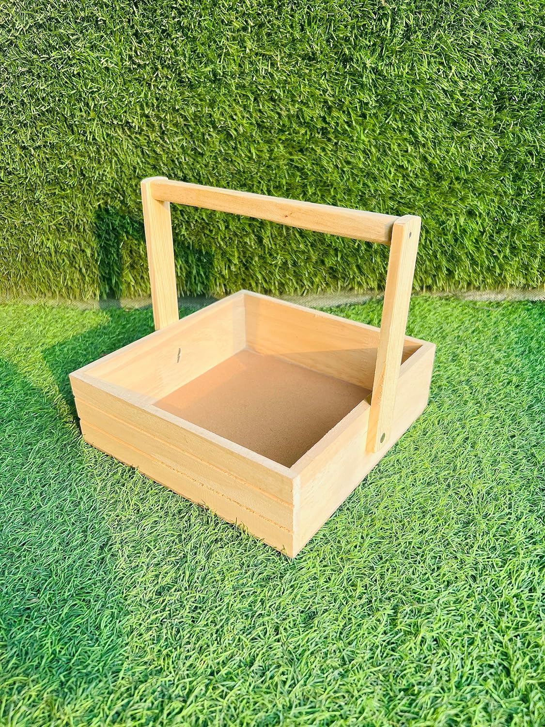 Premium pinewood basket used for corporate gifts, festive hampers and wedding packaging