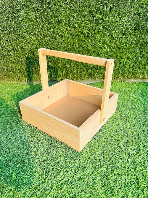 Premium pinewood basket used for corporate gifts, festive hampers and wedding packaging